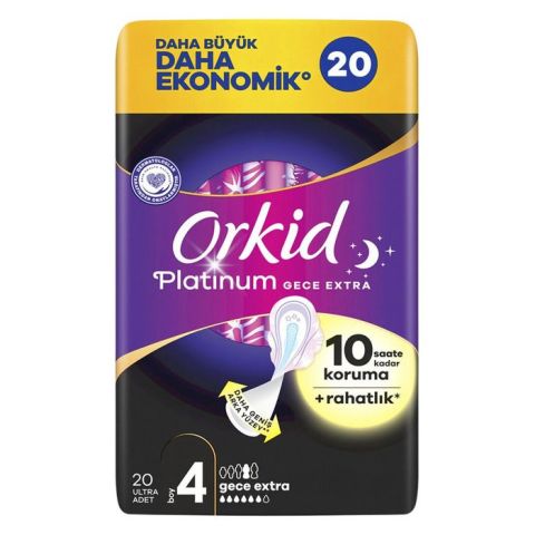 Orkid Platinum Süper Eko 4 Boy 20'Lı Gece Extra