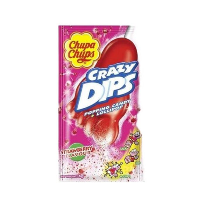Chupa Chups Crazy Dıps Patlayan Şeker 14Gr Çilek