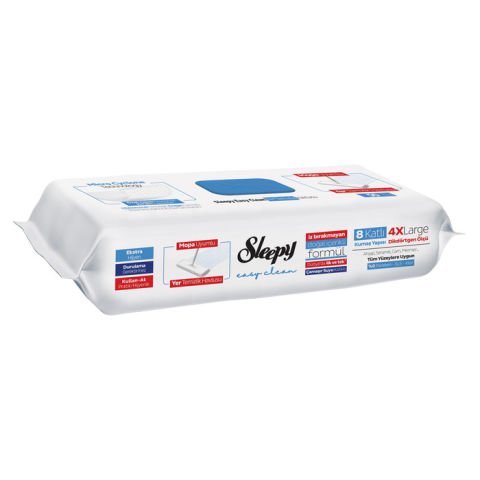 Sleepy Mopa Uyumlu Yer  Temizlik Havlusu 50 Li Beyaz Sirkeli