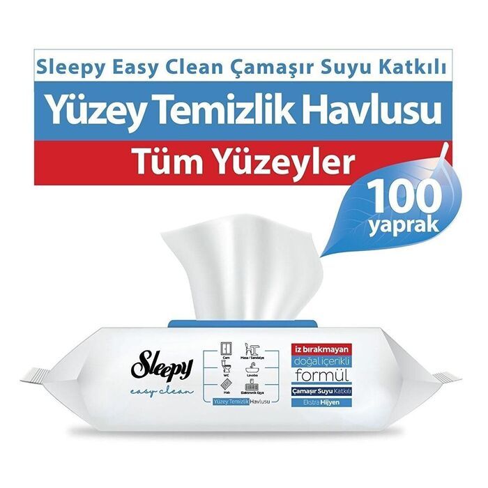 Sleepy Yüzey Temizlik Havlusu 100 Lü Ekstra Hijyen