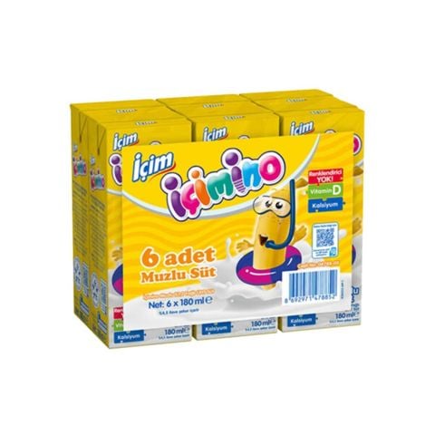 İçim İçimino Süt 6X180Ml Muz