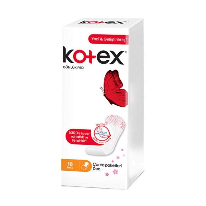 Kotex Günlük Ped İnce 18'Li Deo
