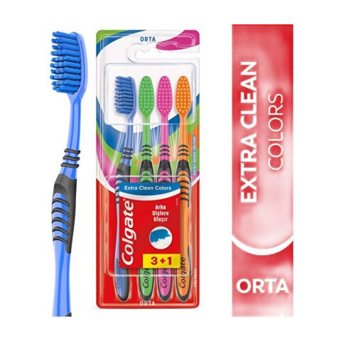 Colgate Diş Fırçası Extra Clean 4'Lü Colors