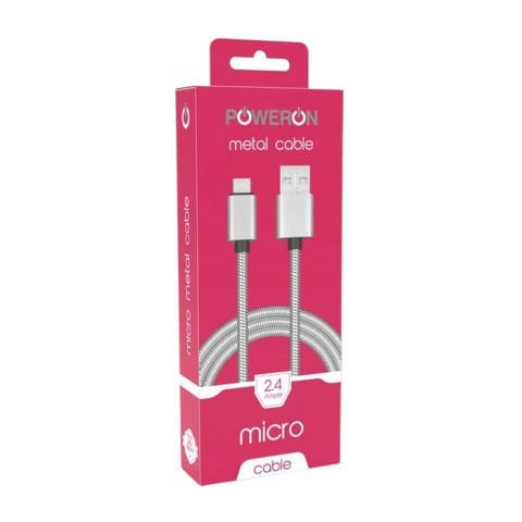 Poweron Micro metal  Şarj  Cable