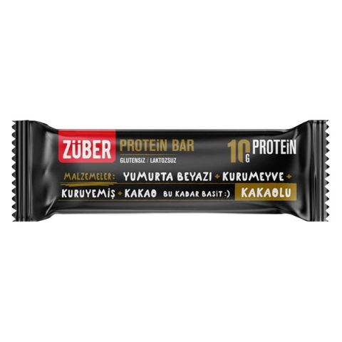 Züber Gulutensiz Kakaolu  Protein  Bar  40 Gr