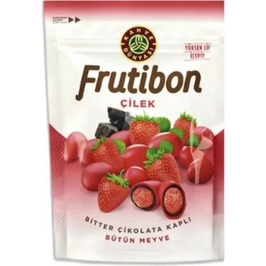 Kahve Dünyası Bitter Çikolata Kaplı Bütün Çilek  Draje 50 Gr