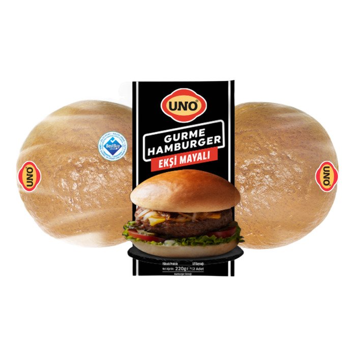Uno Gurme Hamburger Ekmeği 220Gr (2'Li)