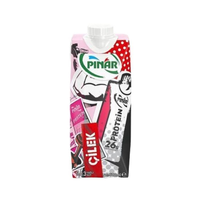 Pınar Protein Laktozsuz Süt 500Ml Çilek