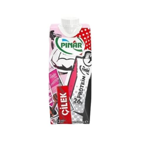 Pınar Protein Laktozsuz Süt 500Ml Çilek