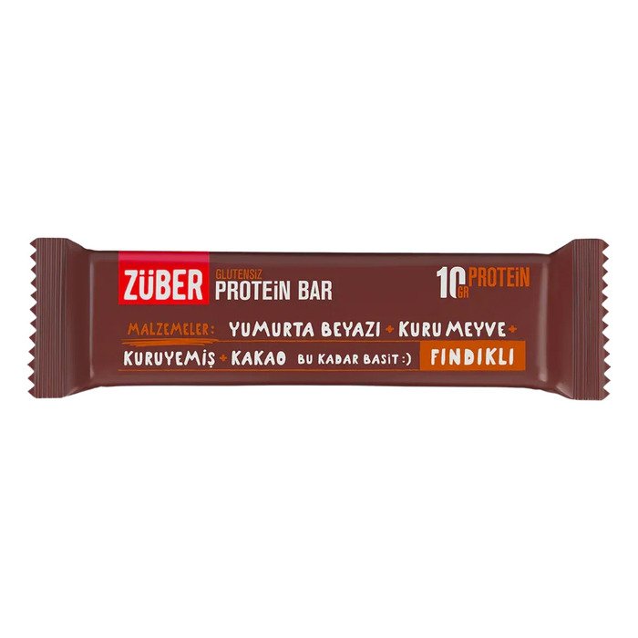 Züber Gulutensiz Fındıklı  Protein  Bar  40 Gr