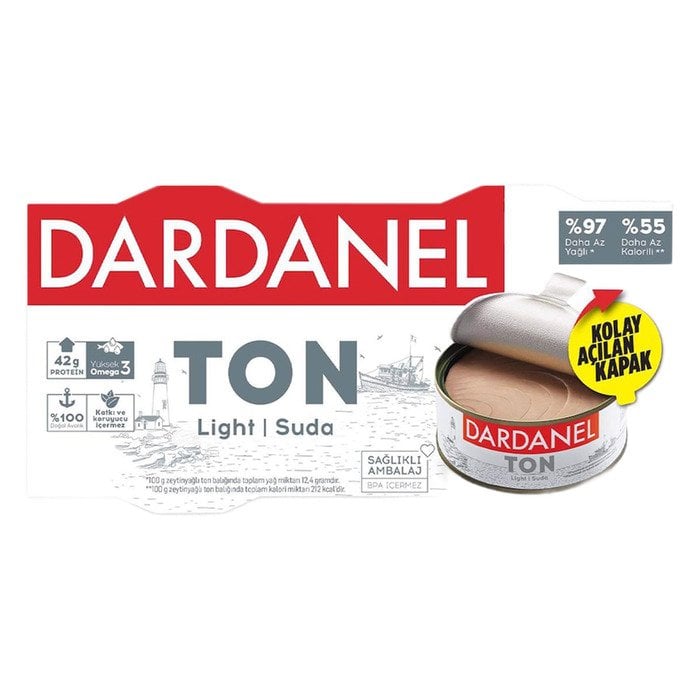 Dardanel Ton Liğht Suda  2X140Gr