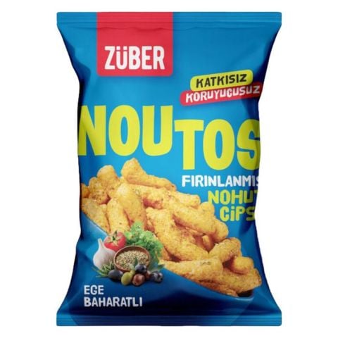 Züber Noutos Fırınlanmış Nohut Cipsi Ege Baharatlı 55Gr