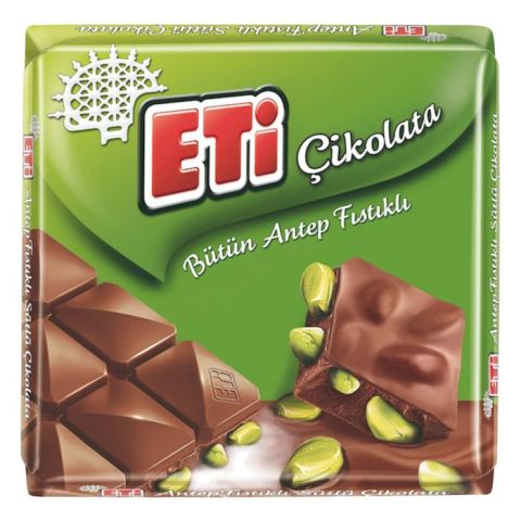 Eti Çikolata Kare 60Gr Bütün Antep Fıstıklı