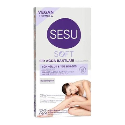 Sesu Sir Ağda Bandı 32 Li Tüm Vücut & Yüz İçin