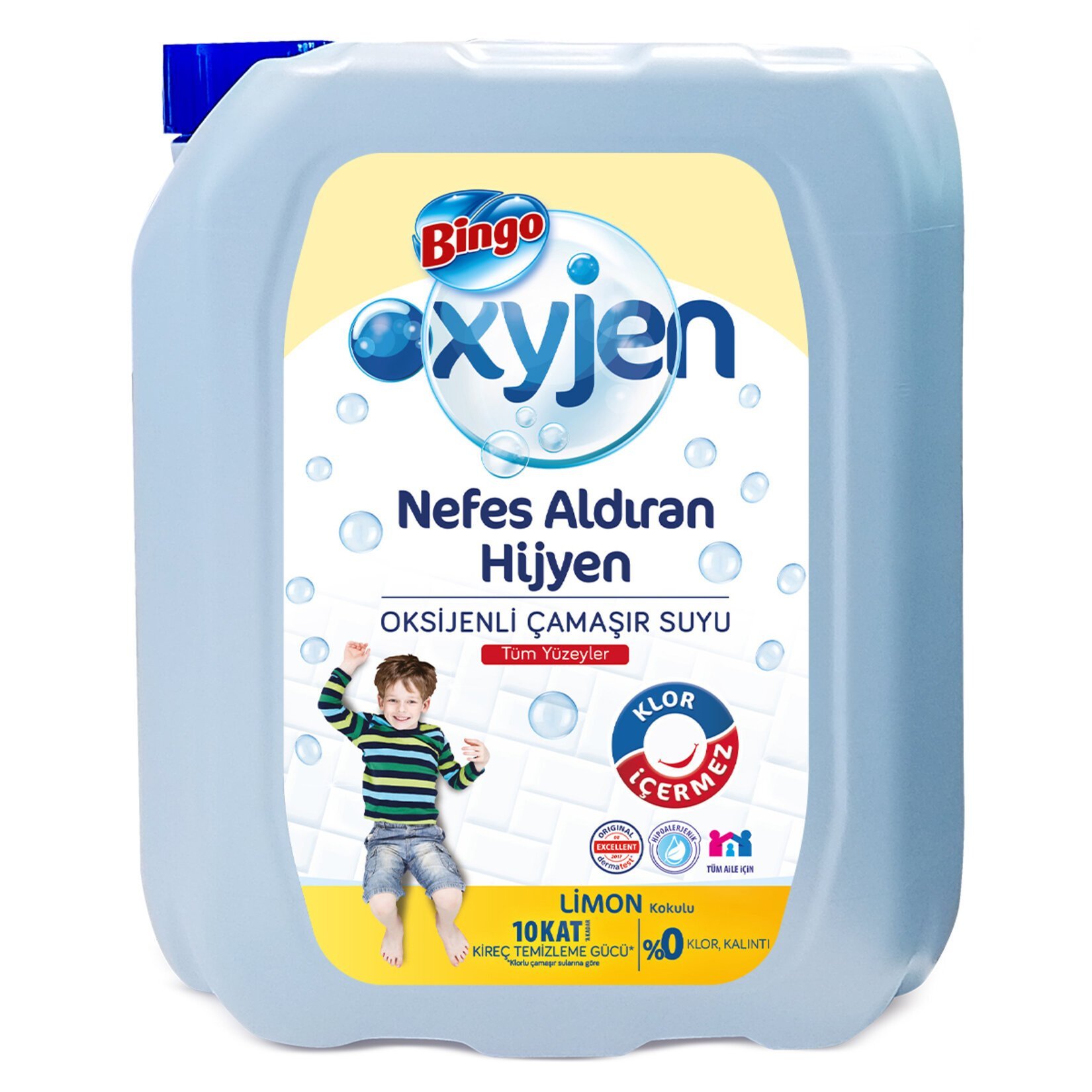 Bingo Oksijen Çamaşır Suyu 4000Ml Limon Kokulu