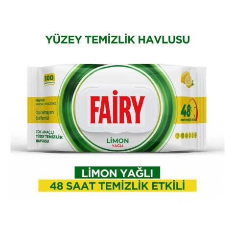 Fairy Yüzey Temizlik Havlusu 100 Lü Limon Yağı
