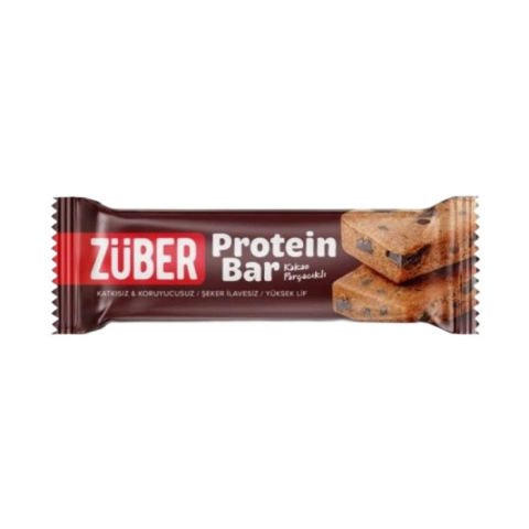 Züber Kakao Parçacıklı  Protein  Bar 35 Gr