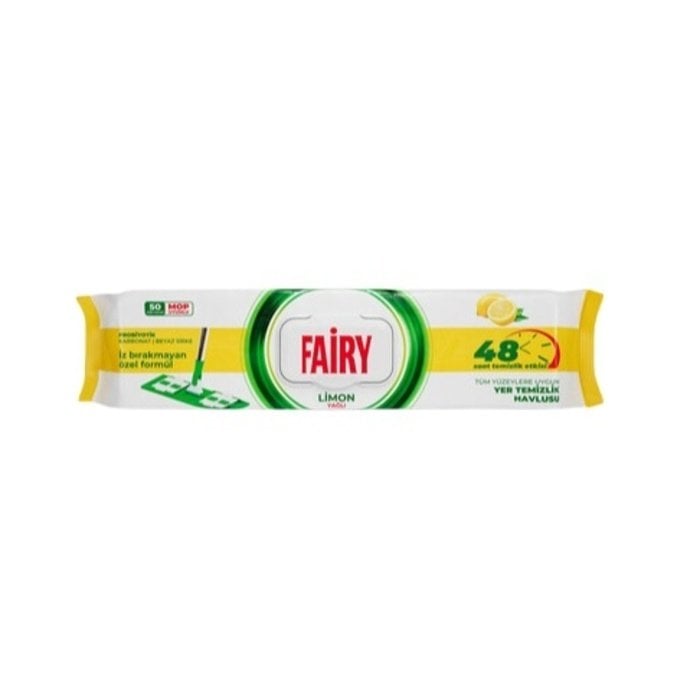 Fairy Mopa Uyumlu Yer  Temizlik Havlusu 50 Li Limon Yağı