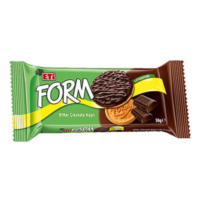 Eti Form Kepekli Bisküvi 50Gr Çikolata Kaplamalı