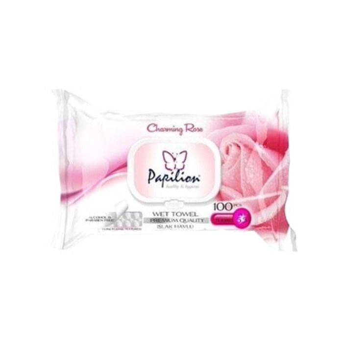 Papilion Islak Havlu 100'Lü Gül