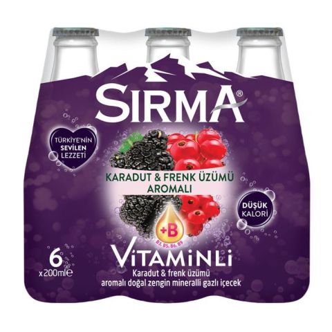 Sırma Soda +C Plus 6X200Ml Karadut Böğürtlen