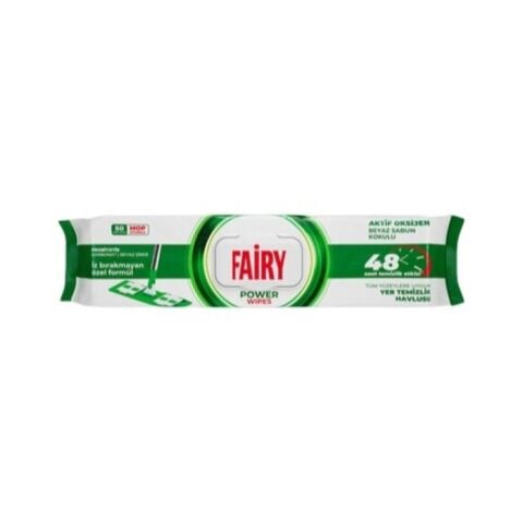 Fairy Mopa Uyumlu Yer  Temizlik Havlusu 50 Li Beyaz Sabun