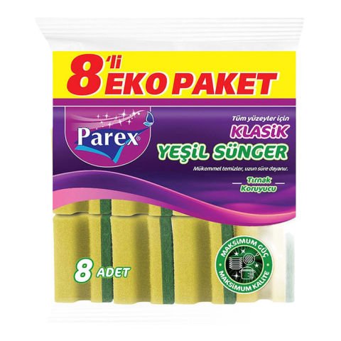 Parex Sünger Klasik 8'Li Oluklu