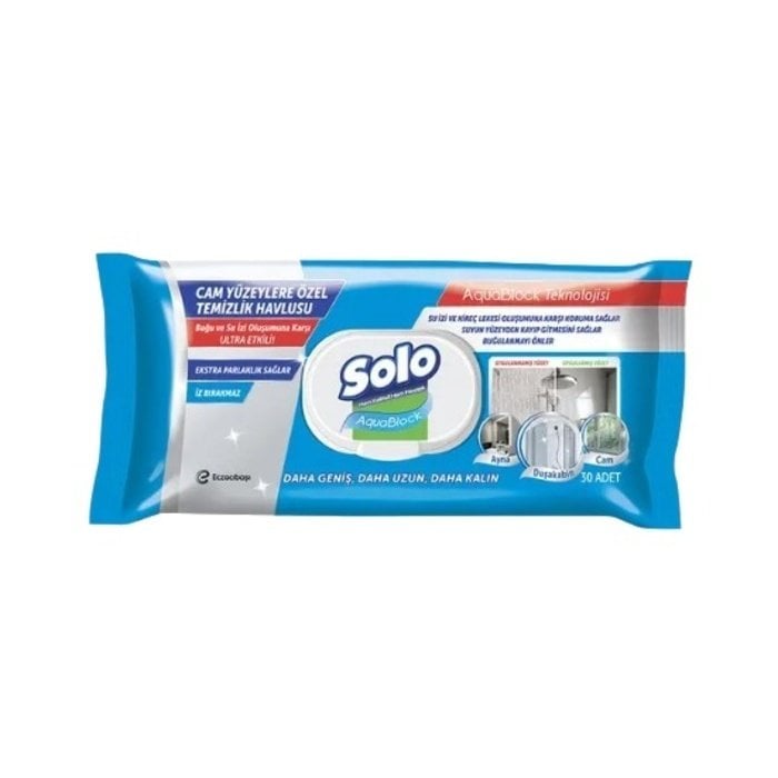 Solo Cam Yüzeylere Özel Temizlik Havlusu 30 Adet