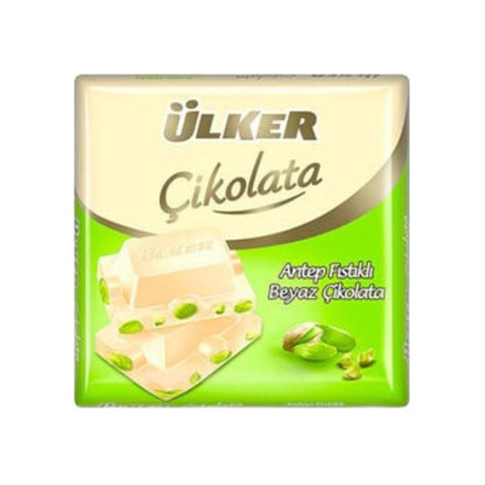 Ülker Kare Çikolata 65Gr Beyaz Antep Fıstık